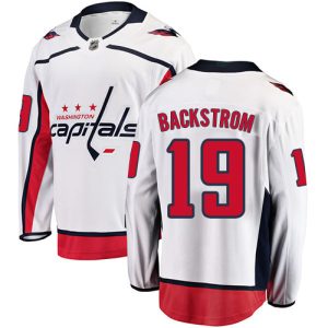 Herren Washington Capitals Eishockey Trikot Nicklas Backstrom #19 Breakaway Weiß Fanatics Branded Auswärts